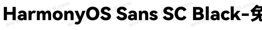 HarmonyOS Sans SC Black字体转换